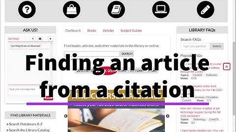Finding the Full-Text Article from a Citation