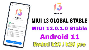 MIUI 13 global stable update | Redmi k20 pro & k20 Android 11 ! MIUI 13.0.1.0 official stable update