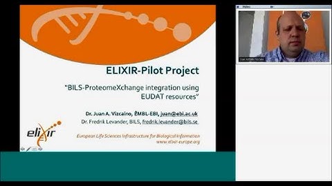 ELIXIR Webinar - BILS ProteomeXchange integration using EUDAT resources (May 2015)