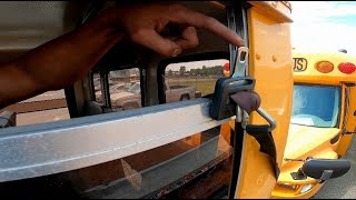 How to hang up a tow light on a school Bus.