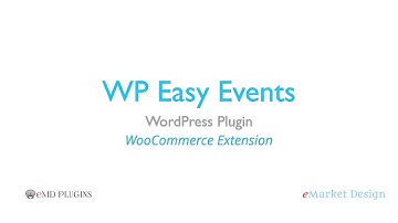 WP Easy Events WordPress Plugin - WooCommerce Extension