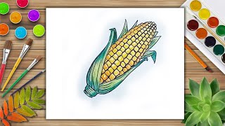 Как нарисовать кукурузу-царицу полей