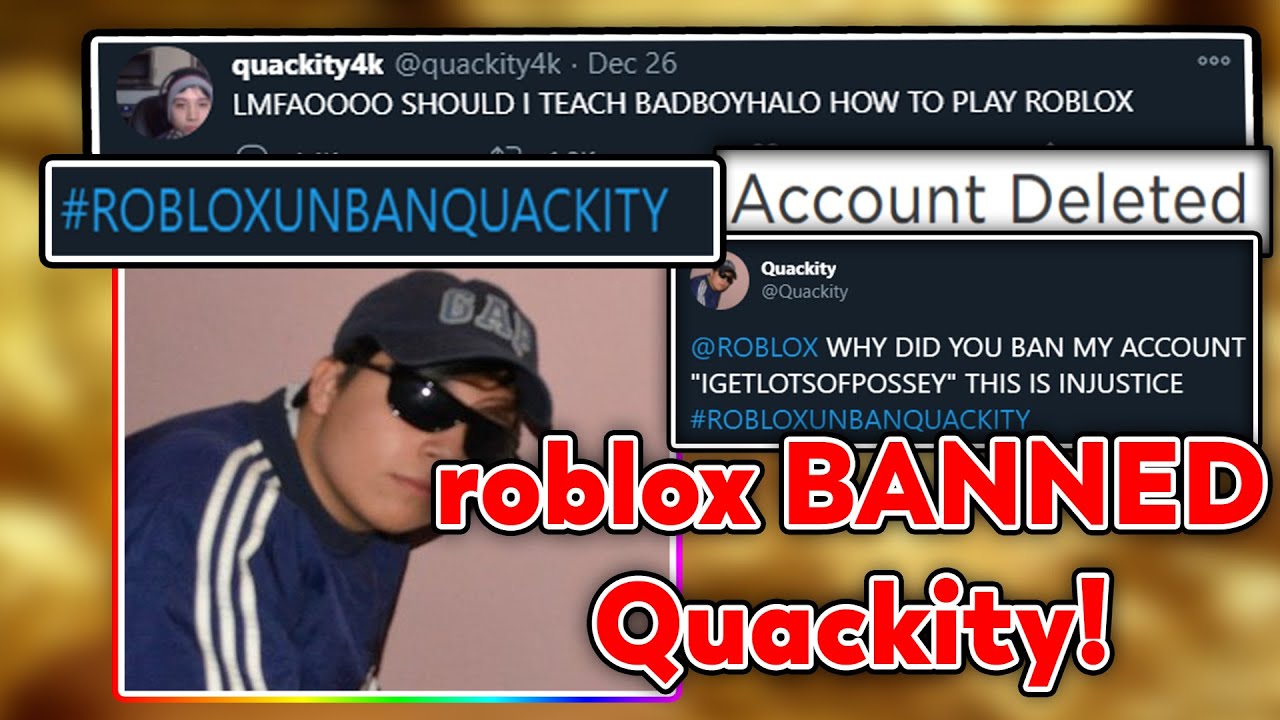 why did roblox ban quackity