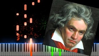 Beethoven Symphony No. 5 Piano EASY Midi tutorial Sheet app  Sinfonia 5