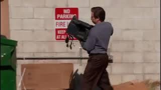 ron swanson Throw Computer in Trash Meme