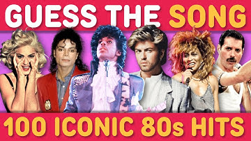 GUESS THE 100 MOST ICONIC 80s SONGS 🛼 🎵 ULTIMATE 80s SONG QUIZ | Song Quiz