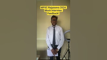 MPSC Rajyaseva 2024 Mock Interview Feedback! #Shorts #MPSCRajyaseva #mpscwallah