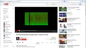 "MS Paint interpreted as audio data" video... interpreted as audio data