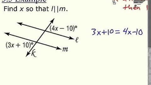 Solve for x using parallel lines and a transversal 2