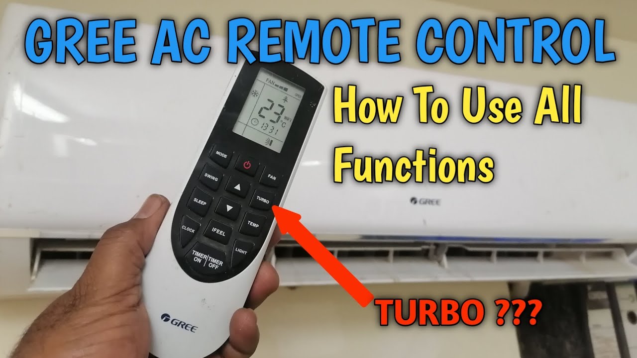 Gree Air Conditioner Remote Control Setting | How To Use Remote Control