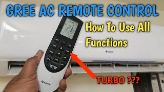 Gree Air Conditioner Remote Control Setting | How To Use Remote Control In Hindi/Urdu