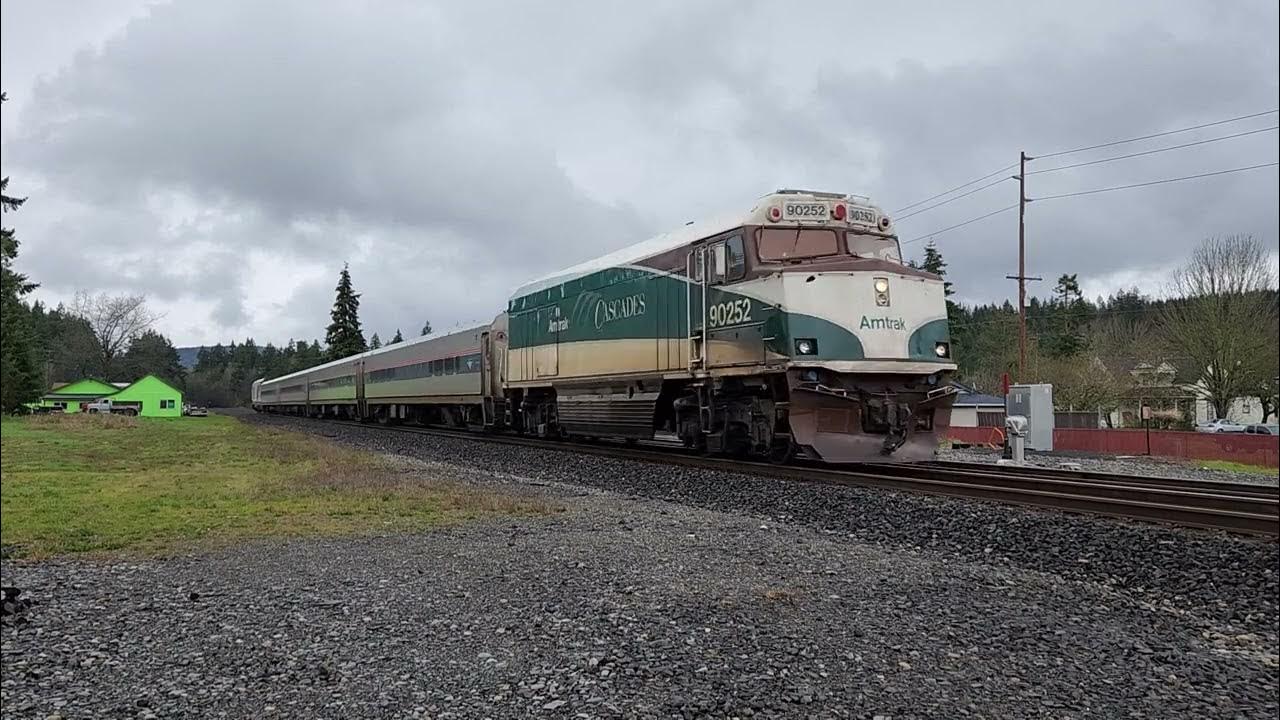 Southbound Amtrak Cascades at Bucoda, WA YouTube