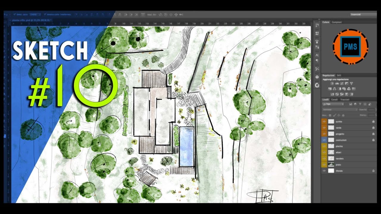 Sketching the Architecture: WATERCOLOR EFFECT