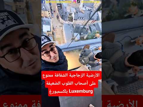 الأرضية الزجاجية الشفافة ممنوع على أصحاب القلوب الضعيفة بلكسمبورغ 
