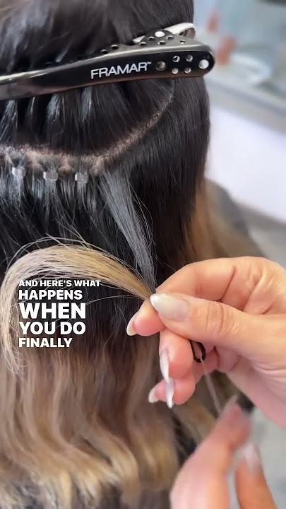 Let's share some love for Beaded Extensions! 💗 Babe has I-tip extensions &  Flat-tip extensions (in video) both beaded methods give you 360 degree, By Babe Hair Extensions