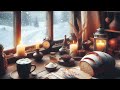 A Cozy Bakery View Of A Big Snowstorm  - Relaxing Ambience ASMR