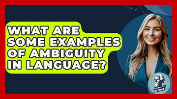What Are Some Examples Of Ambiguity In Language? - Philosophy Beyond