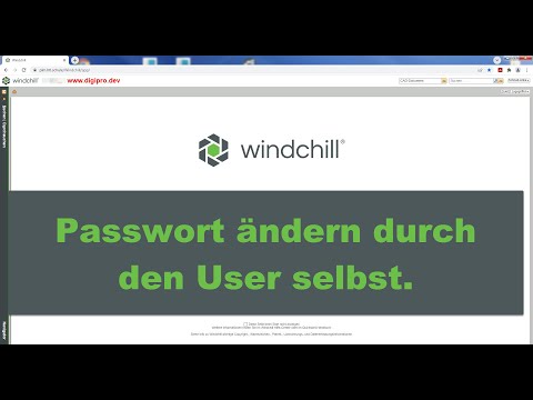 Windchill - 6. Passwort ändern für den User selbst (change password)