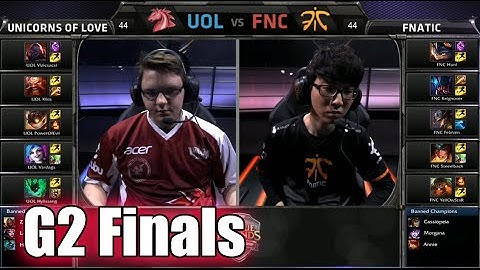 Fnatic vs Unicorns of Love | Game 2 Grand Finals S5 EU LCS Spring 2015 playoffs | FNC vs UOL G2