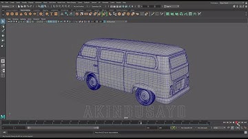 Maya - modeling the volkswagen kombi bus(time lapse)  #maya #rendering #animation #modeling #3D