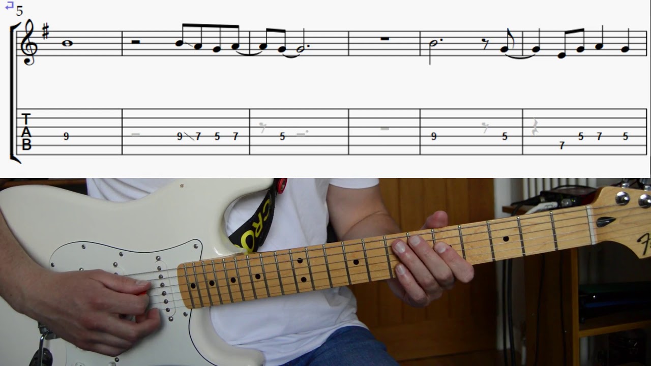 Beginner Guitar Solos Roll With It (Oasis) YouTube