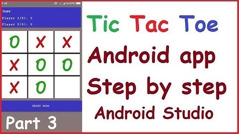 how to make tic tac toe android game in android studio step by step | part 3