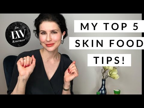 My 5 top dermatology skin food tips for glowing skin! 🔝💯