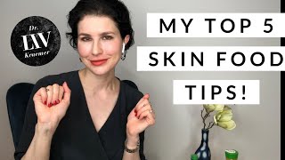 My 5 top dermatology skin food tips for glowing skin! 