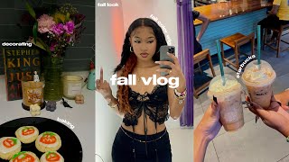 fall vlog (trying starbucks drinks, apartment decor, halloween cookies, wig install + shopping) temu