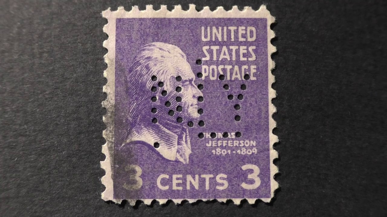 US postage stamps. NEW YORK perforation. Thomas Jefferson. 18011809. Postage stamp price 3 US postage stamps. NEW YORK perforation. Thomas Jefferson. 18011809. Postage stamp price 3