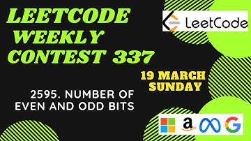 leetcode Weekly Contest 337- Number of Even and Odd Bits-q2595
