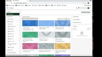Using the Dashboard on Moodle