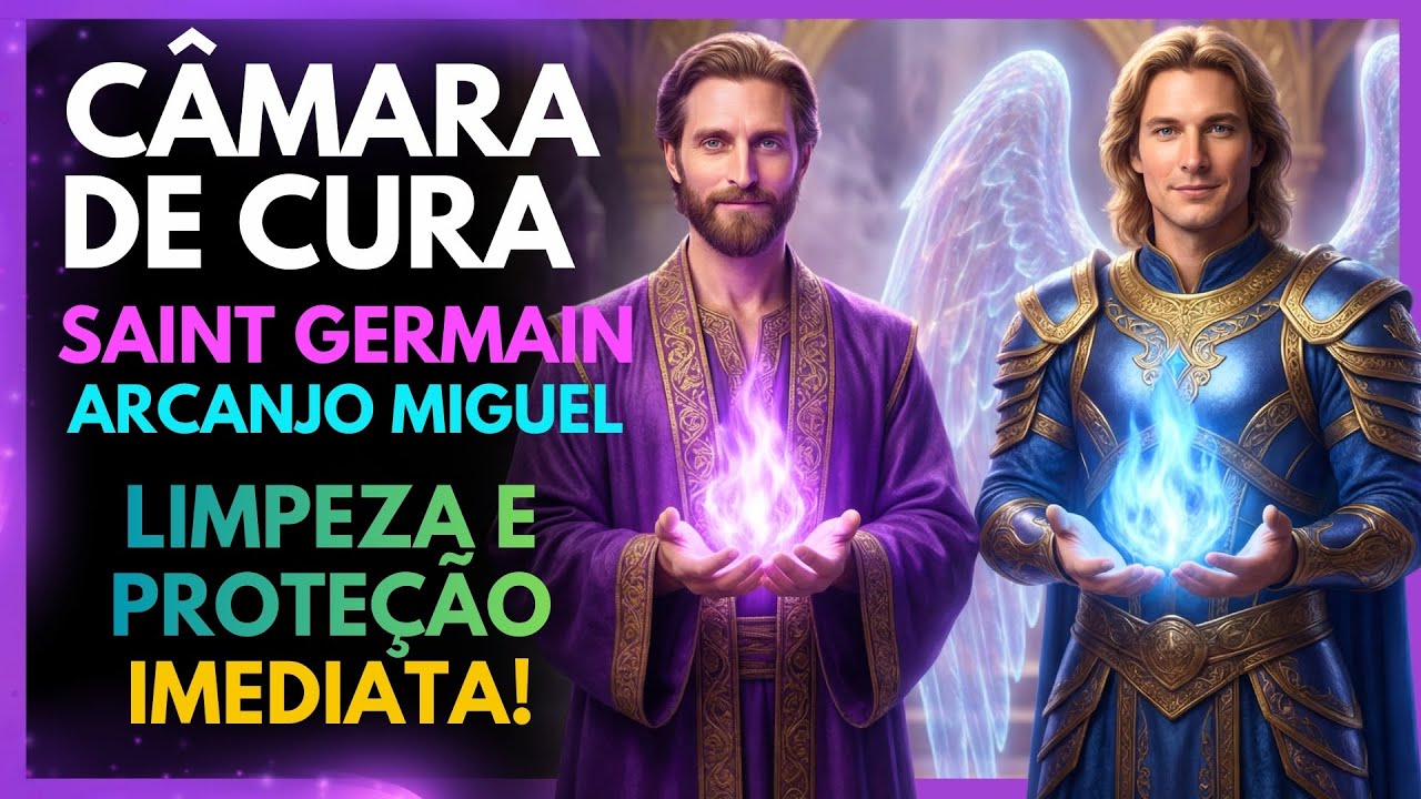 Câmara de Cura de Saint Germain & Arcanjo Miguel 💙💜 Limpeza Profunda e Proteção Imediata!