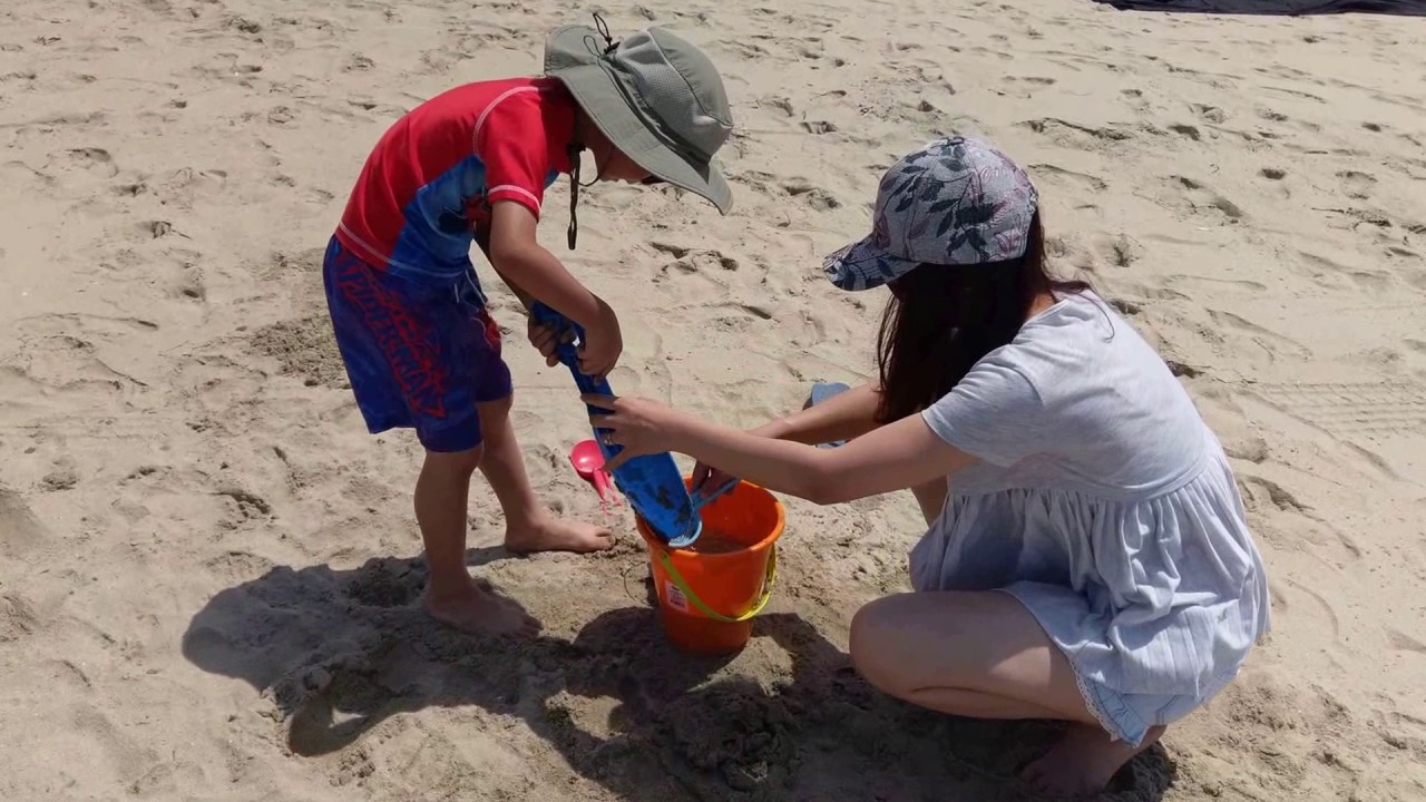 Chris Catching Mole Crabs YouTube