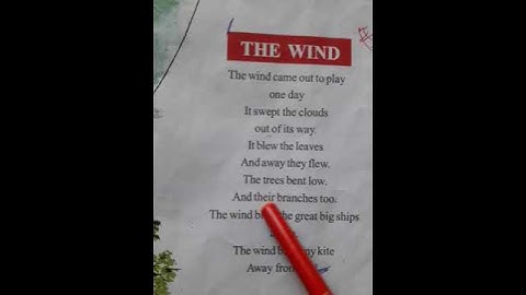 THE WIND. Class-IV. Anandamarg School