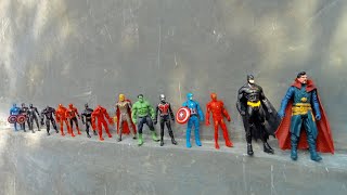 AVENGERS SUPERHERO STORY, FIGURES HULK SPIDERMAN 2,DR STRANGE, BATMAN, VENOM,THOR, IRON MAN