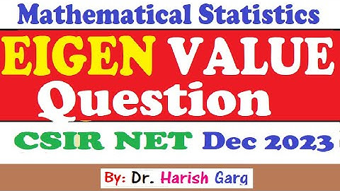 Eigen Value Question CSIR NET Dec 2023 SHort Cut Tricks
