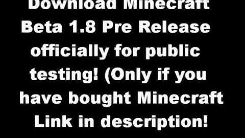 Download Minecraft Beta 1.8 for free now! (Pre-Release)