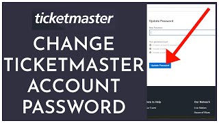 How To Change Ticketmaster Account Password 2023?
