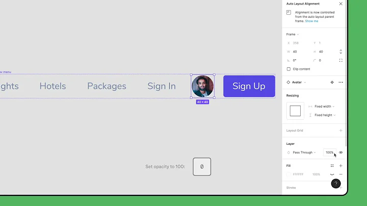Figma tutorial - Auto layout navigation menu