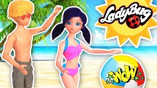 LADYBUG Marinette planea FIESTA en la PLAYA  e invita a ADRIEN   Juguetes Fantásticos