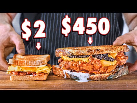 $2 Breakfast Sandwich Vs. $450 Breakfast Sandwich | Joshua Weissman