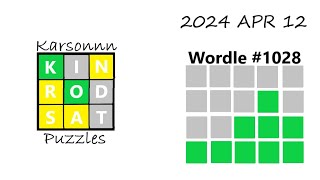 2024 APR 12 - Wordle 1028 Solve