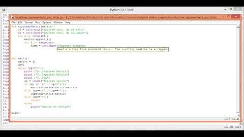 18 python Matrices representadas por listas