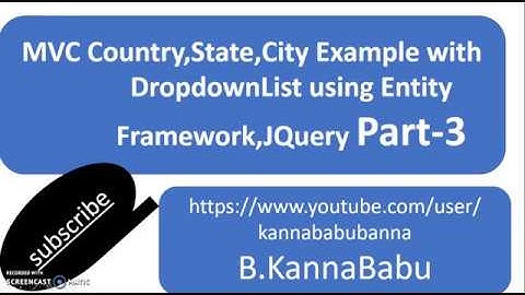 Country,State,City DropdownList in MVC-3