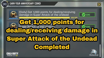 How to Get 1,000 points for dealing/receiving damage in Super Attack of the Undead Cod Mobile