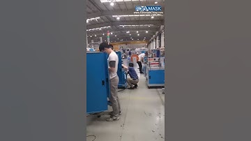 N95 face mask assembly factory workshop video