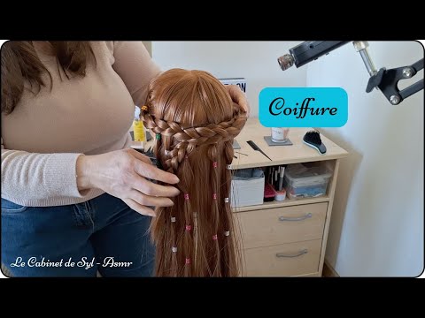 ASMR - Coiffure avec bijoux de cheveux (chuchotement)