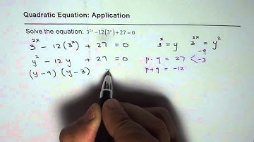 Application To Solve Exponential Quadratic Equation by Substitution