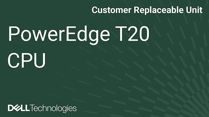 PowerEdge T20 : Removing and Installing the CPU